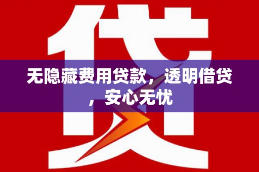 黄圃无隐藏费用贷款，透明借贷，安心无忧