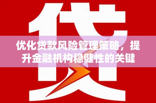 黄圃优化贷款风险管理策略，提升金融机构稳健性的关键
