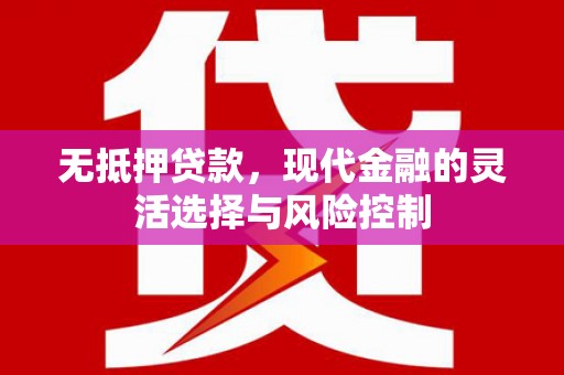 黄圃无抵押贷款，现代金融的灵活选择与风险控制