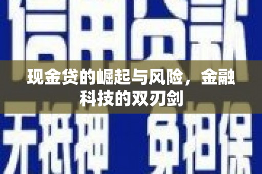 黄圃现金贷的崛起与风险，金融科技的双刃剑