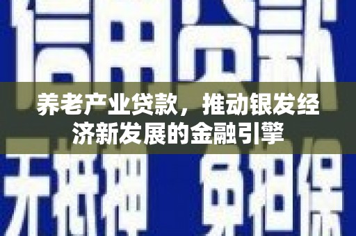 黄圃养老产业贷款，推动银发经济新发展的金融引擎