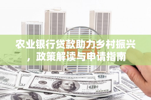 黄圃农业银行贷款助力乡村振兴，政策解读与申请指南