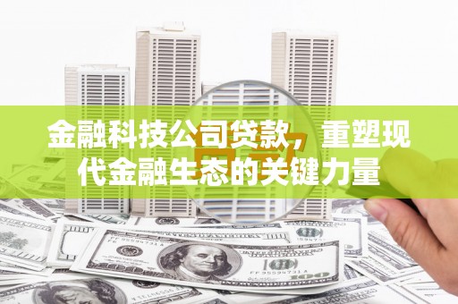 黄圃金融科技公司贷款，重塑现代金融生态的关键力量