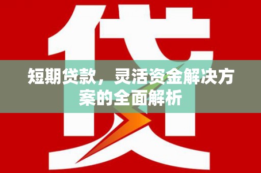 黄圃短期贷款，灵活资金解决方案的全面解析