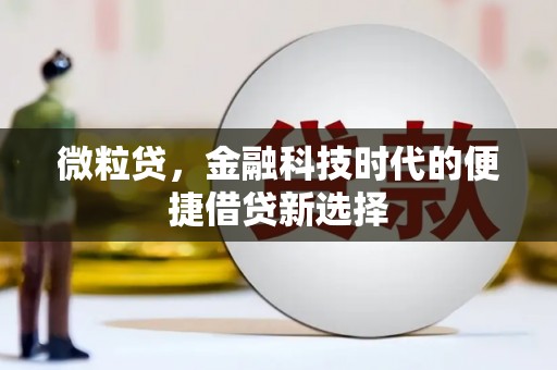 黄圃微粒贷，金融科技时代的便捷借贷新选择